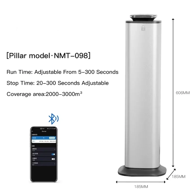 Smart Bluetooth Electric Aroma Diffuser 3000m³ Coverage Silver