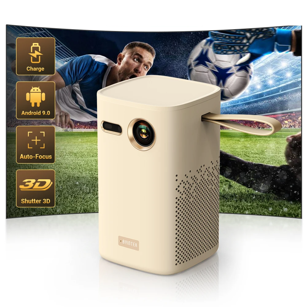 Portable 1080p Smart DLP Projector 400 ANSI WiFi Bluetooth