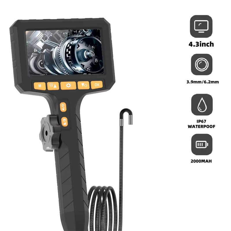 Two-Way Rotary Borescope 4.3 Inch Screen 6.2mm Probe