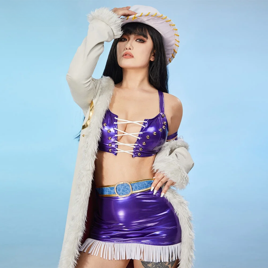 Womens Anime Robin Cosplay Costume Set with Coat and Hat