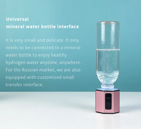 Portable Hydrogen Water Generator Bottle 6000 PPB with Inhalation Kit