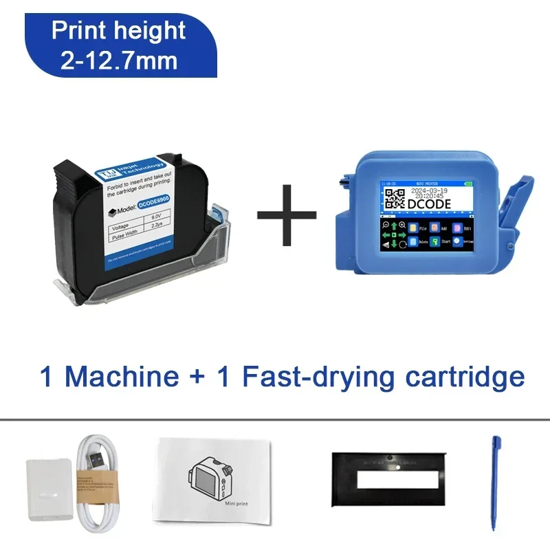 Compact Handheld Printer for Labels Barcodes and Logos