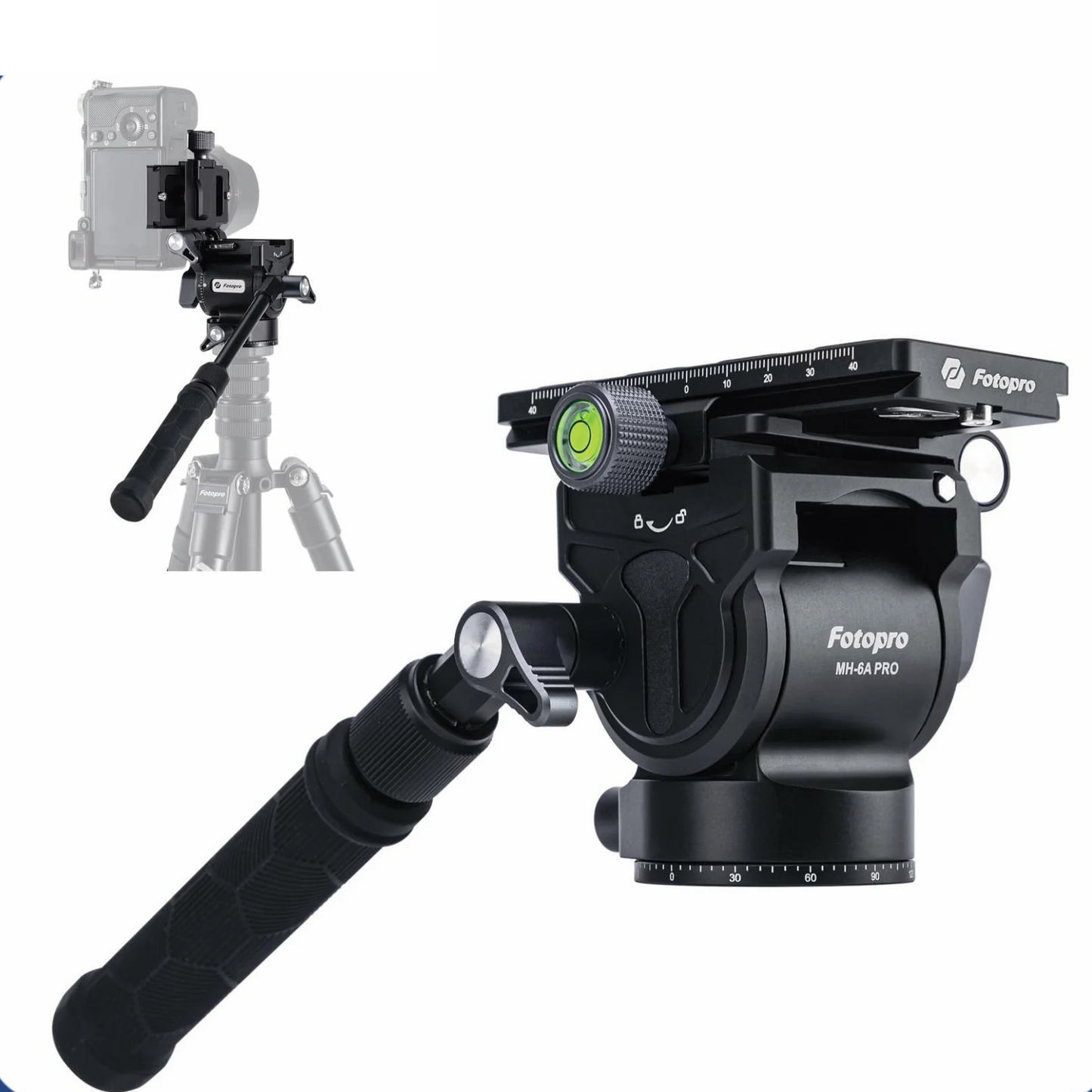 Professional Fluid Video Tripod Head 5kg Pan Tilt