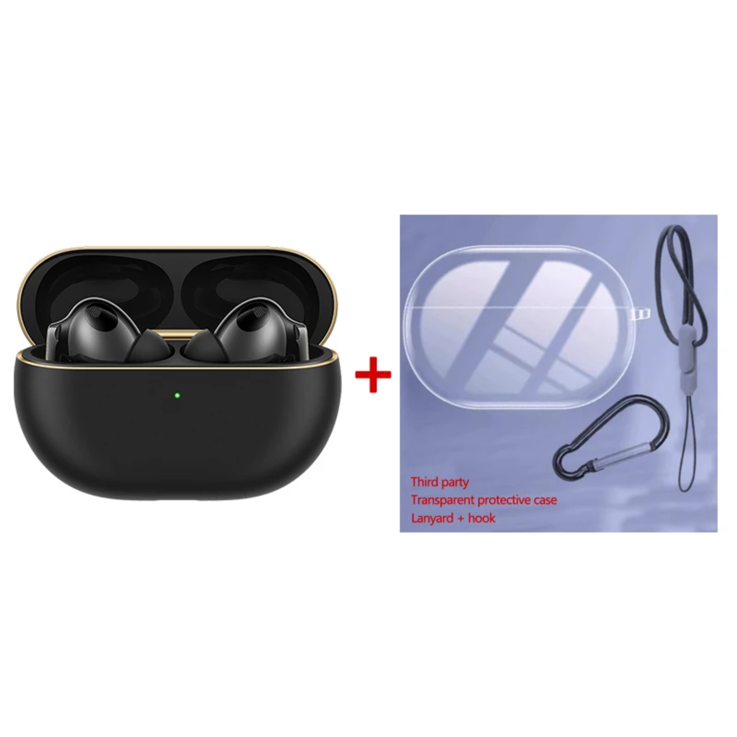 Black True Wireless Earbuds High-Res Sound Noise Cancelling