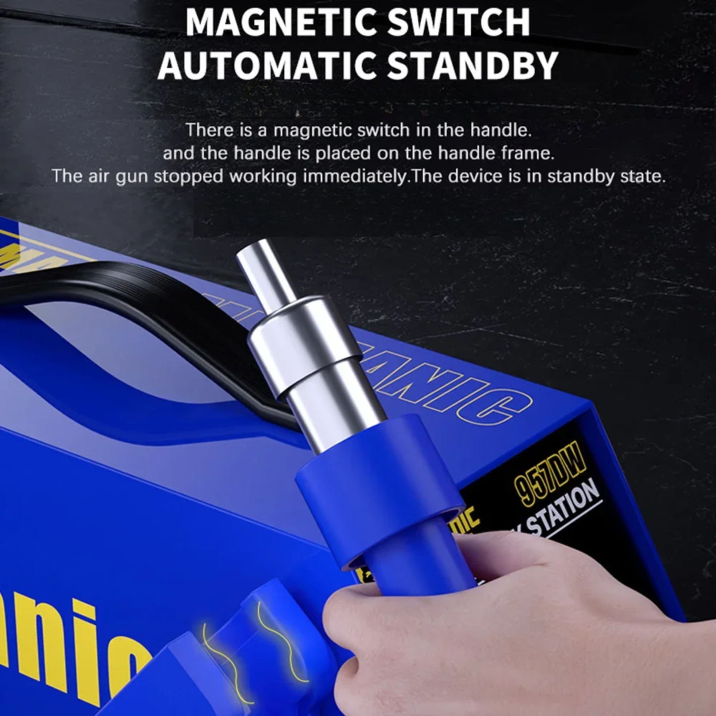 Cordless Ready Dual Hot Air Rework Tool with 5–10mm Nozzles