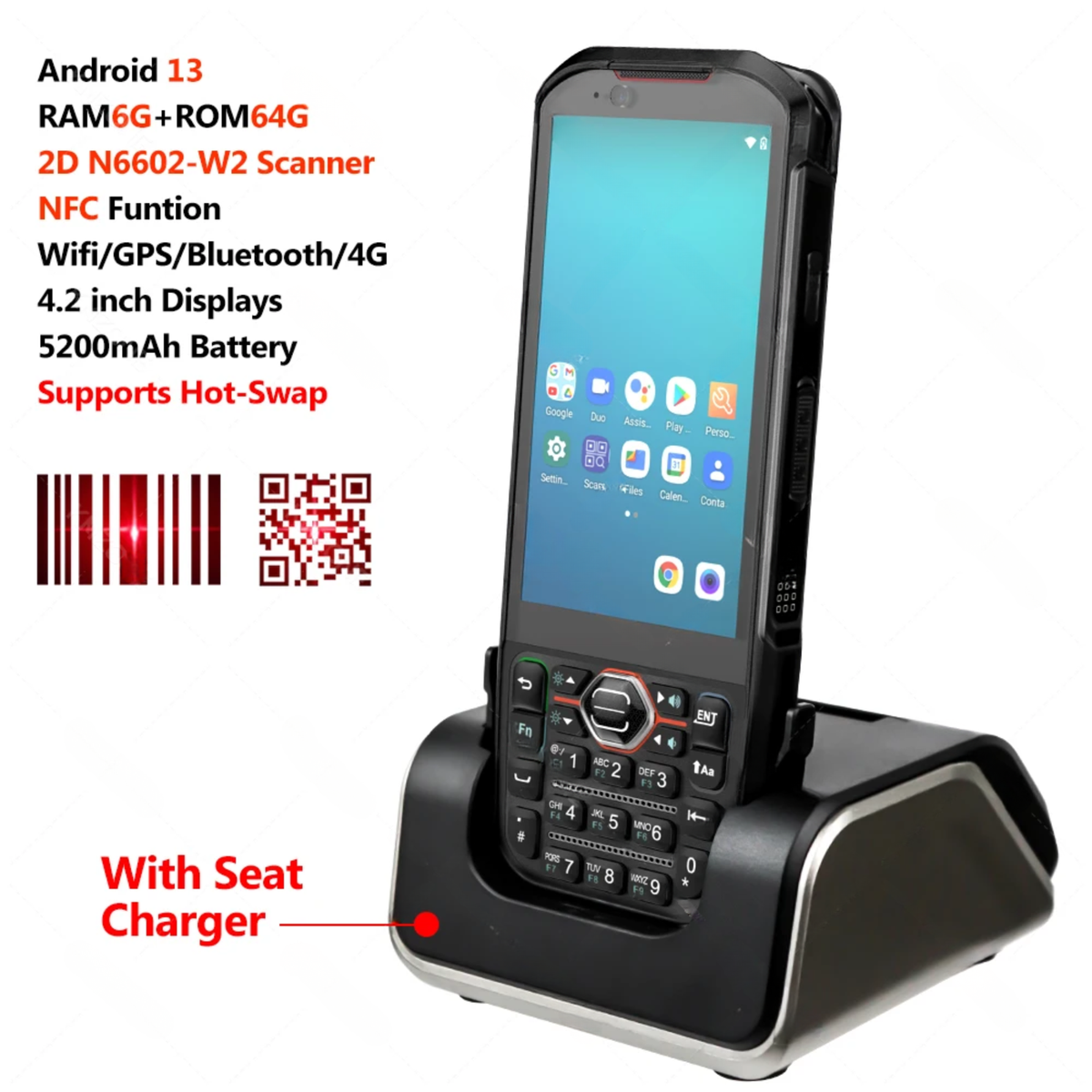 Fast Charging Adapter for 4.2" Rugged PDA
