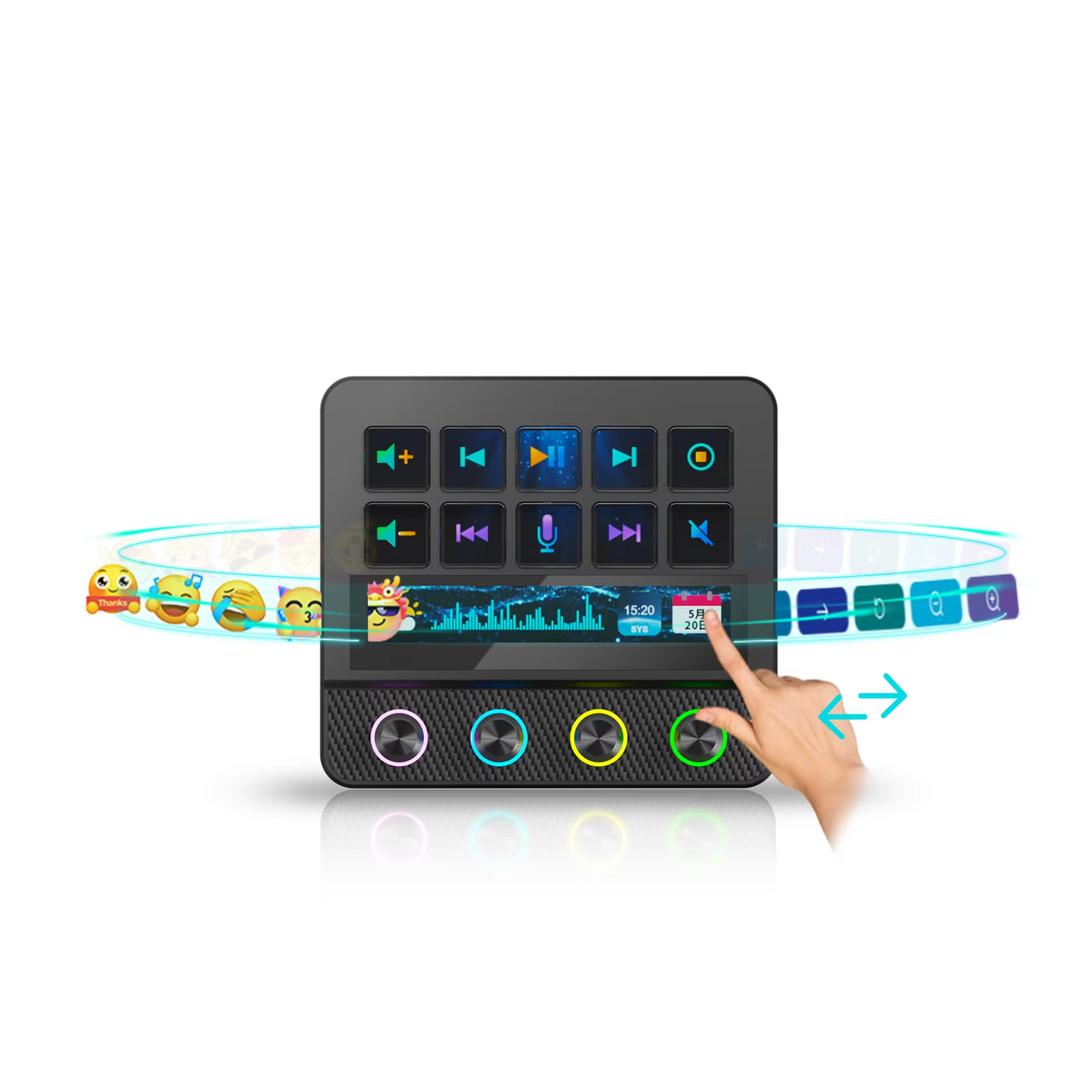 10-Key Stream Deck Macro Pad for OBS Streaming