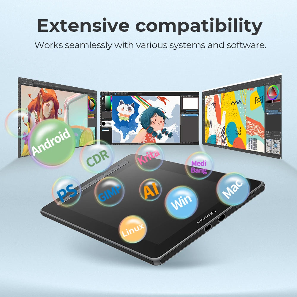 13.3 Inch Pen Display Tablet with Stand and Type-C
