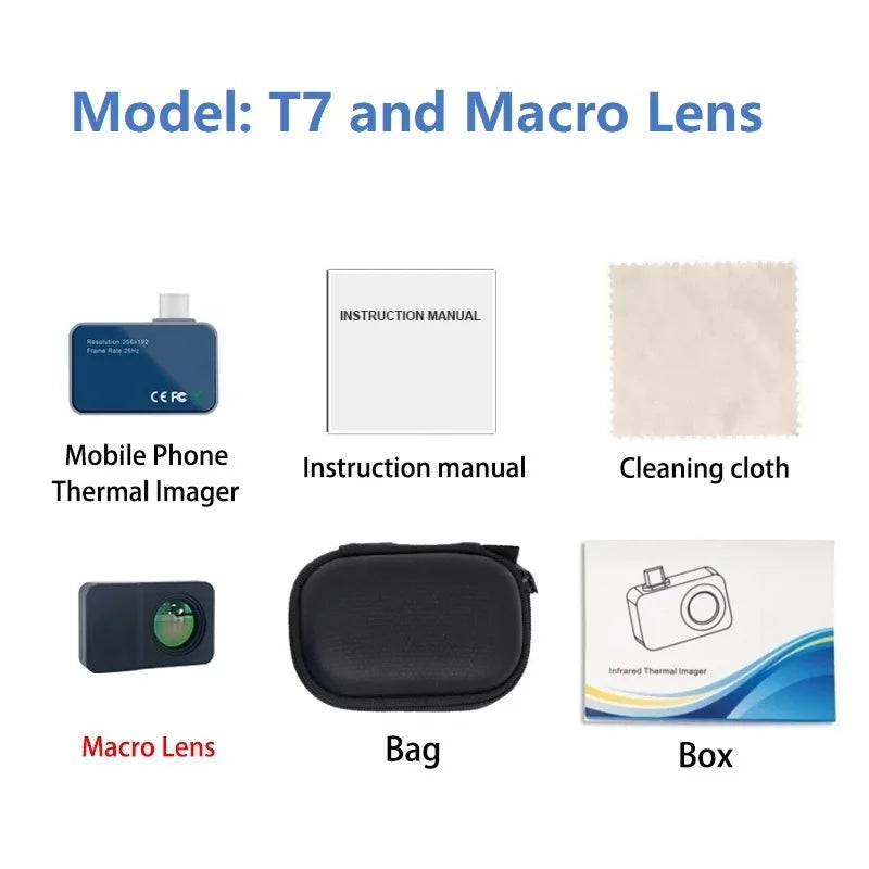 High Resolution Thermal Imager for Android with Macro Lens