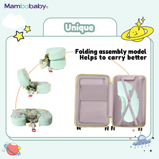 Foldable Baby Pool Float Pink with Sun Shade