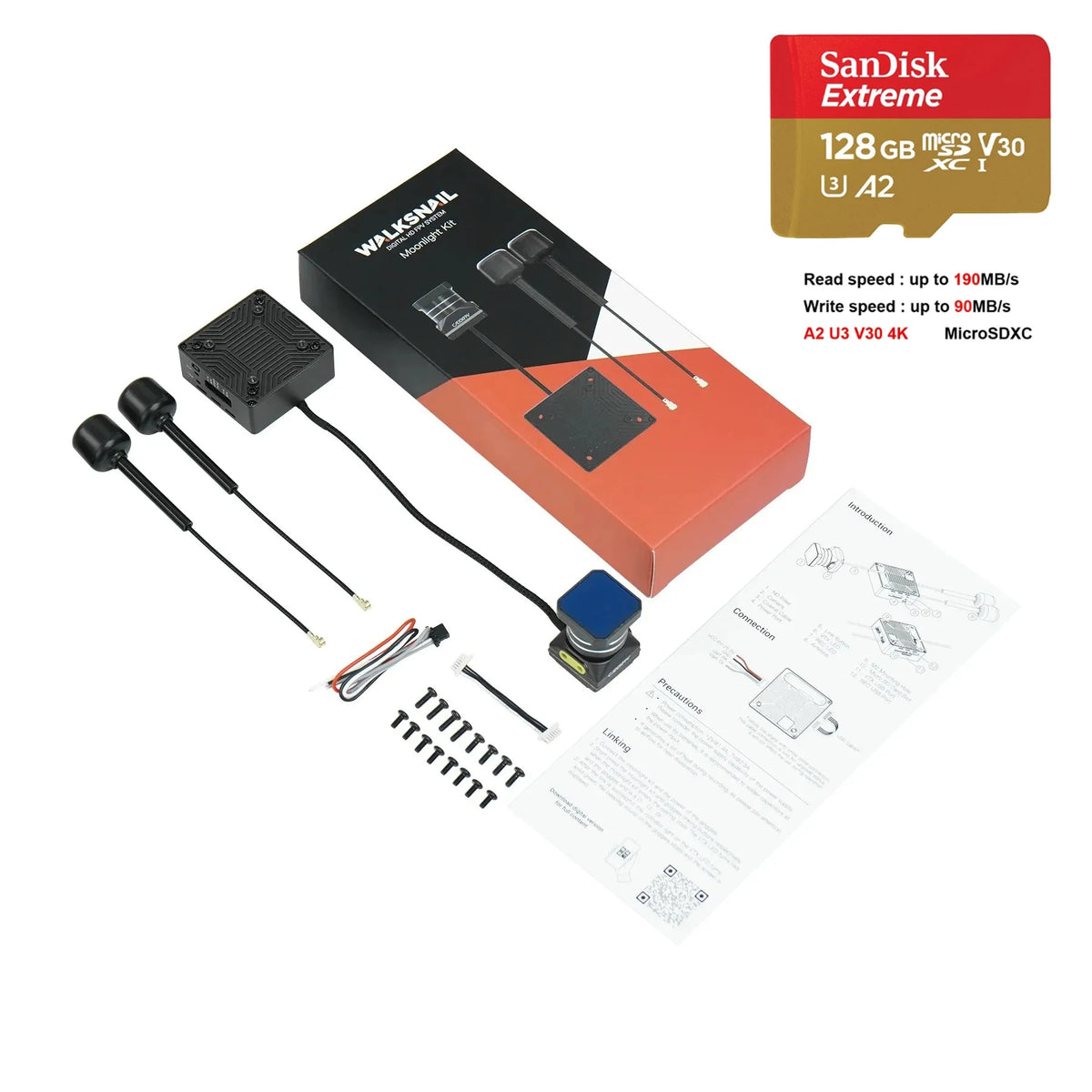 4K FPV Drone Camera Kit with 128G Storage