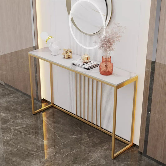 Minimalist Console Table 120cm Metal Frame Side Table
