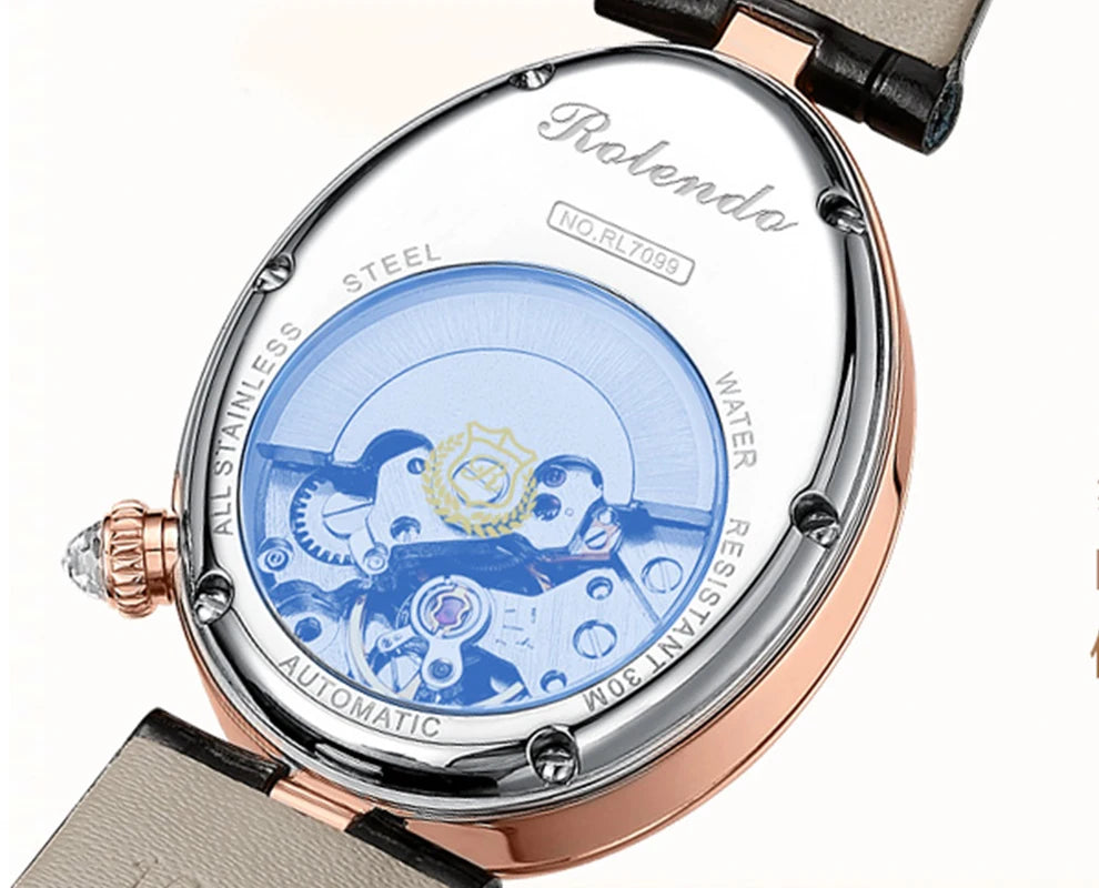 Oval Dial Sapphire Crystal Watch for Women