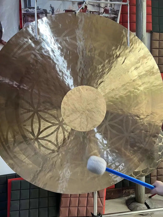 Portable 50cm Gong with Rich Resonance for Healing Sessions