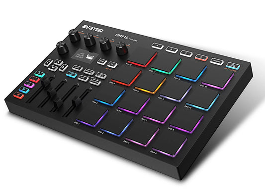 Portable Beat Maker Machine with 16 Backlit Drum Pads