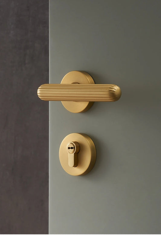 Heavy Duty Brass Door Handle Lever Interior Wood Doors
