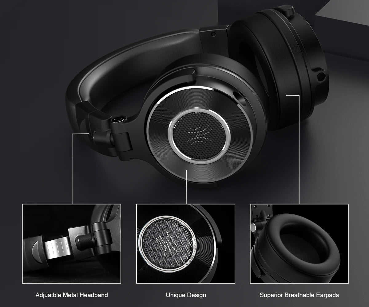 Hi-Res DJ Headphones Wired Over-Ear Blue Finish