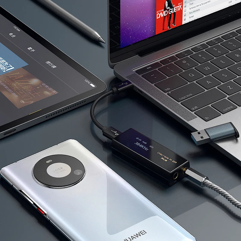 Portable USB DAC Headphone Amplifier with 3.5mm 4.4mm Output