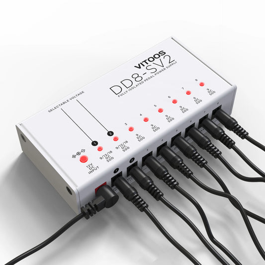 ISO8 Digital Guitar Pedal Power Supply High Power and Clean