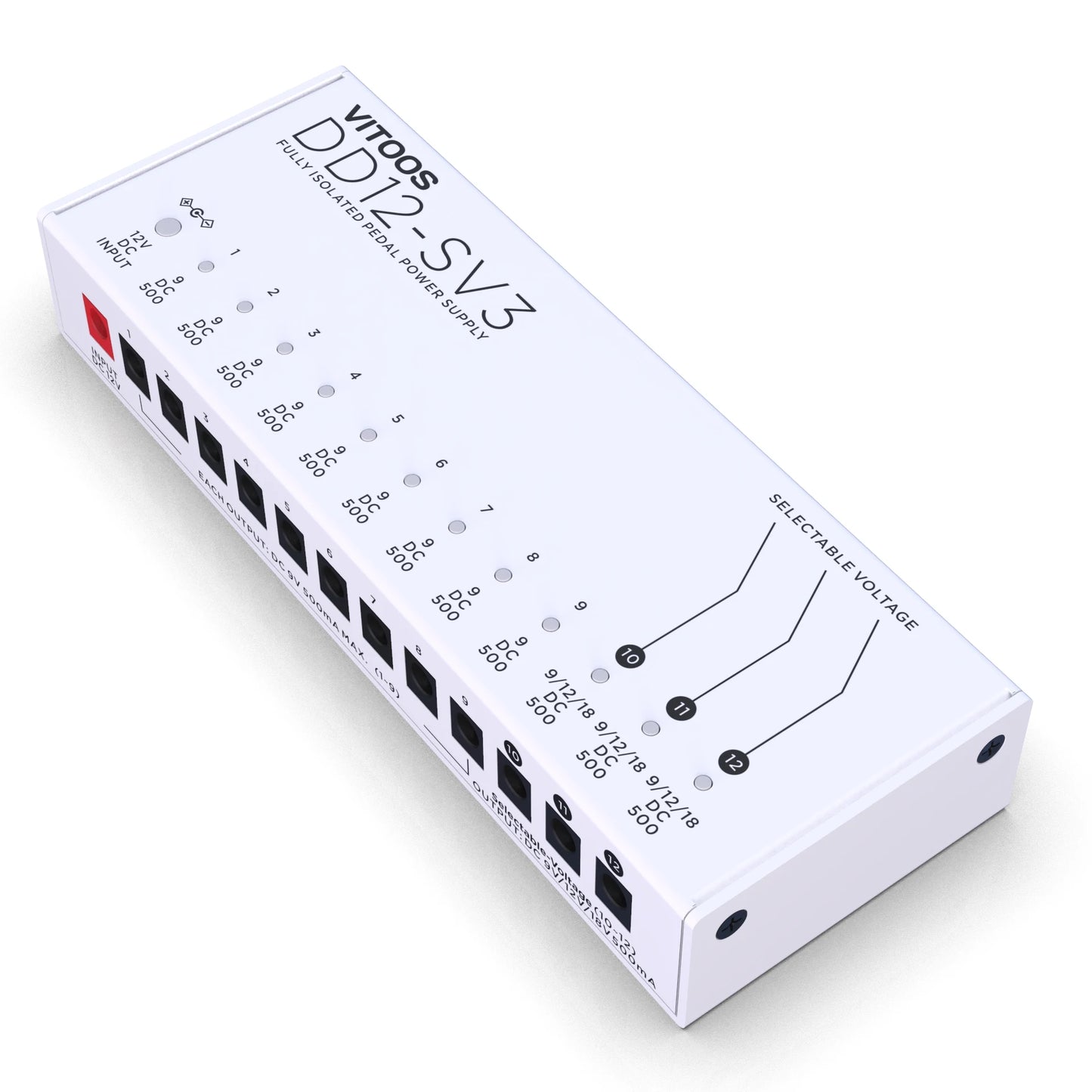 Fully Isolated 12-Output Pedal Power Supply with Noise Reduction