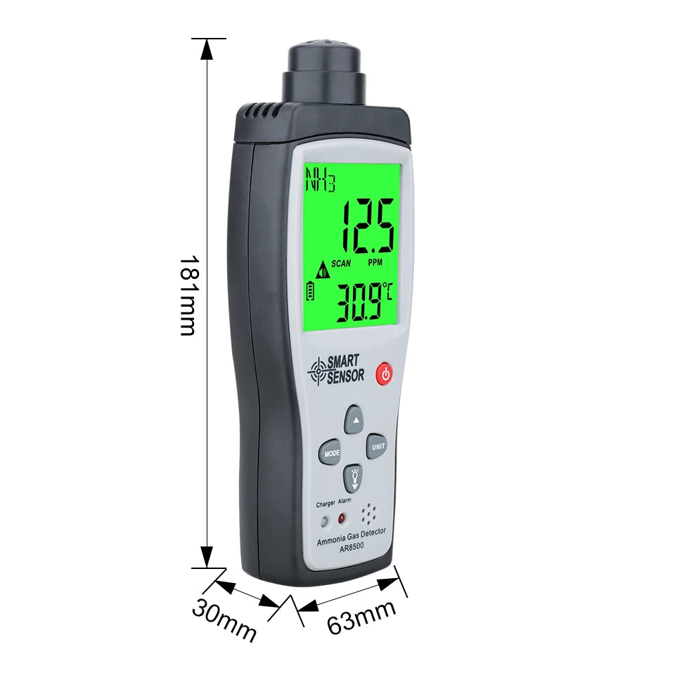 Portable NH3 Gas Tester 0-100PPM Safety Detector