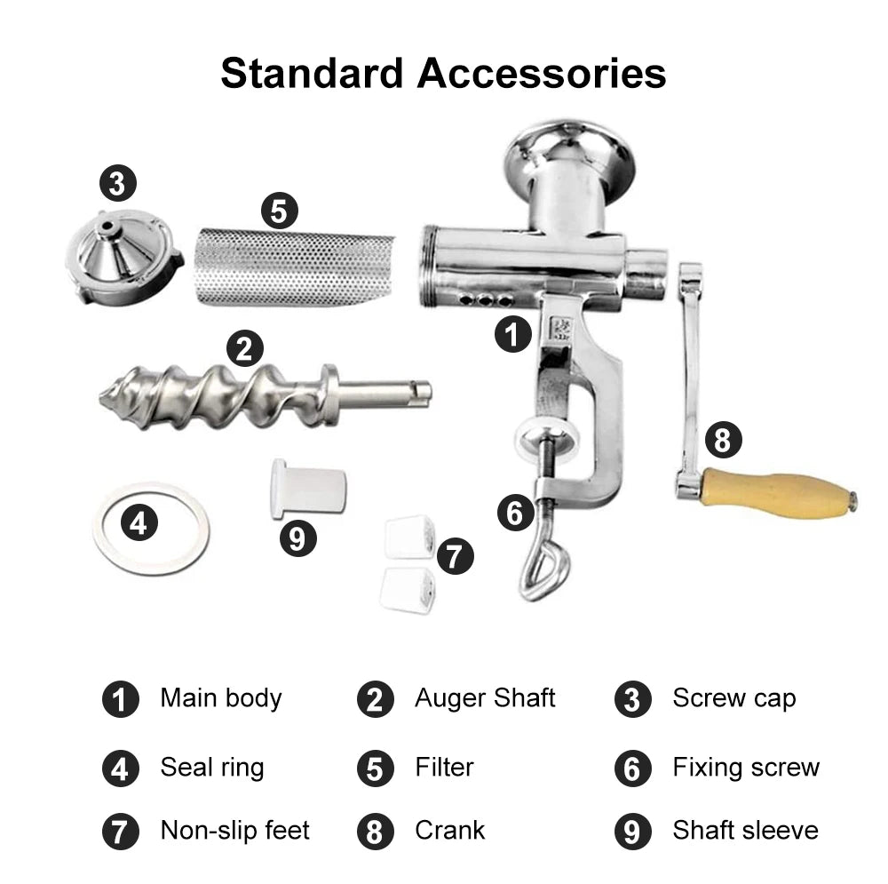 Manual Stainless Steel Wheatgrass and Citrus Juicer