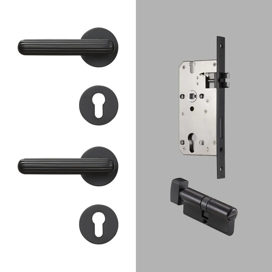 European Style Door Handle Brass Lever Lock