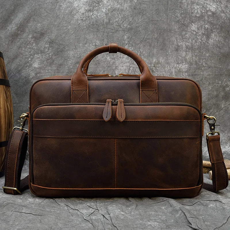 Dark Brown Professional Laptop and Document Bag