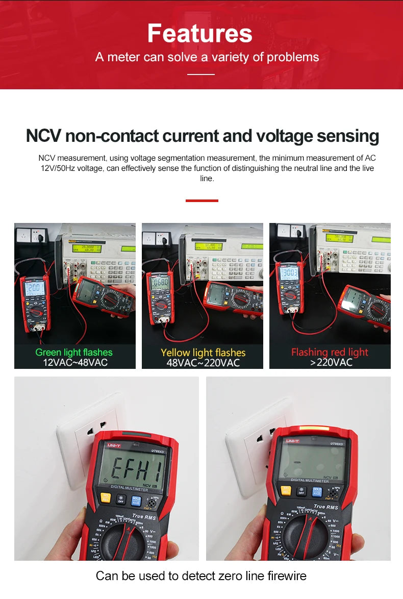 UT89XE Digital Multimeter Professional Auto-Ranging Tester