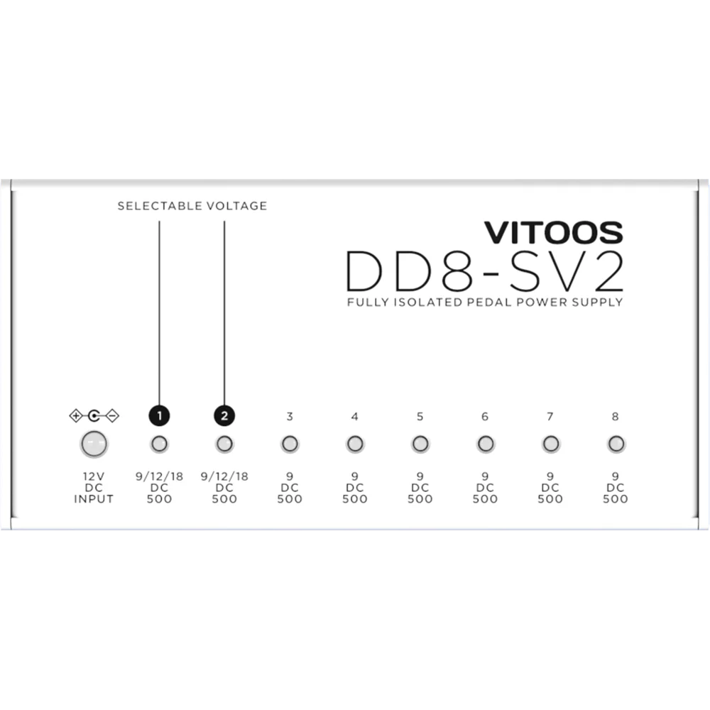 ISO8 Digital Guitar Pedal Power Supply High Power and Clean