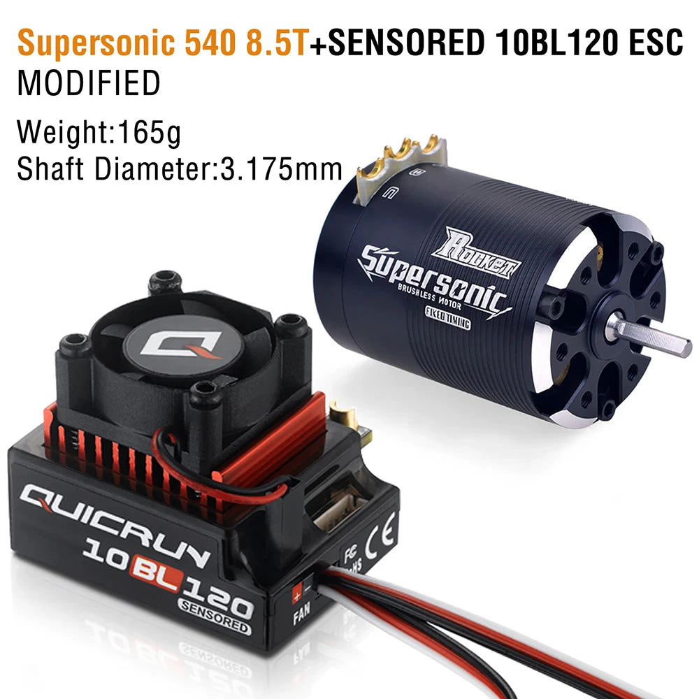 120A 8.5T RC Drift Car Brushless Motor with ESC Controller