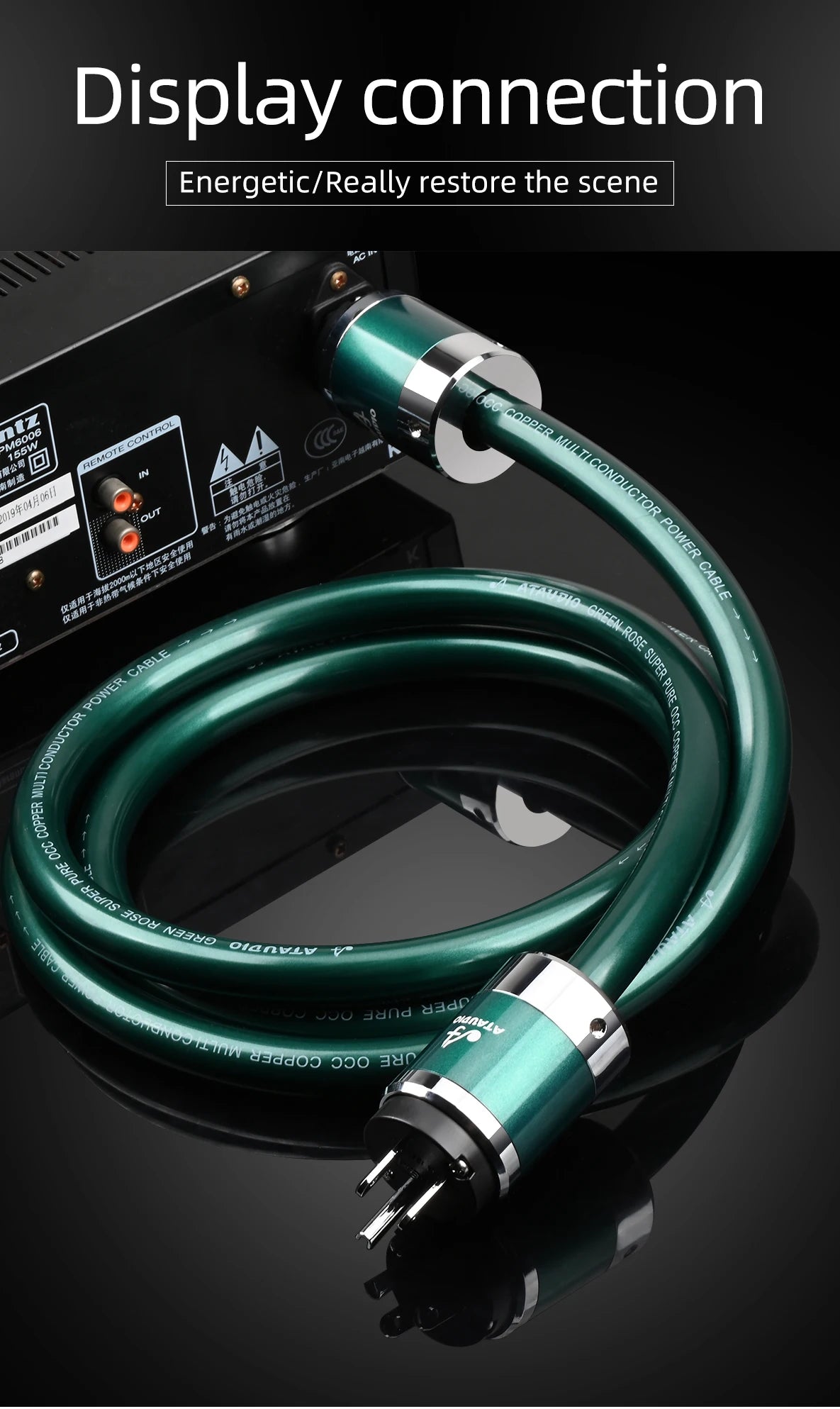 3m Hi-Fi OCC Copper Power Cable for Tube Amplifiers