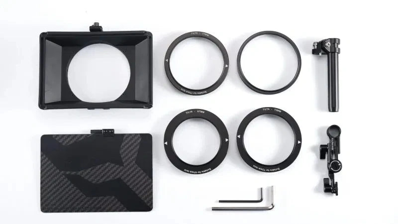 Camera Matte Box with Multiple Lens Ring Sizes