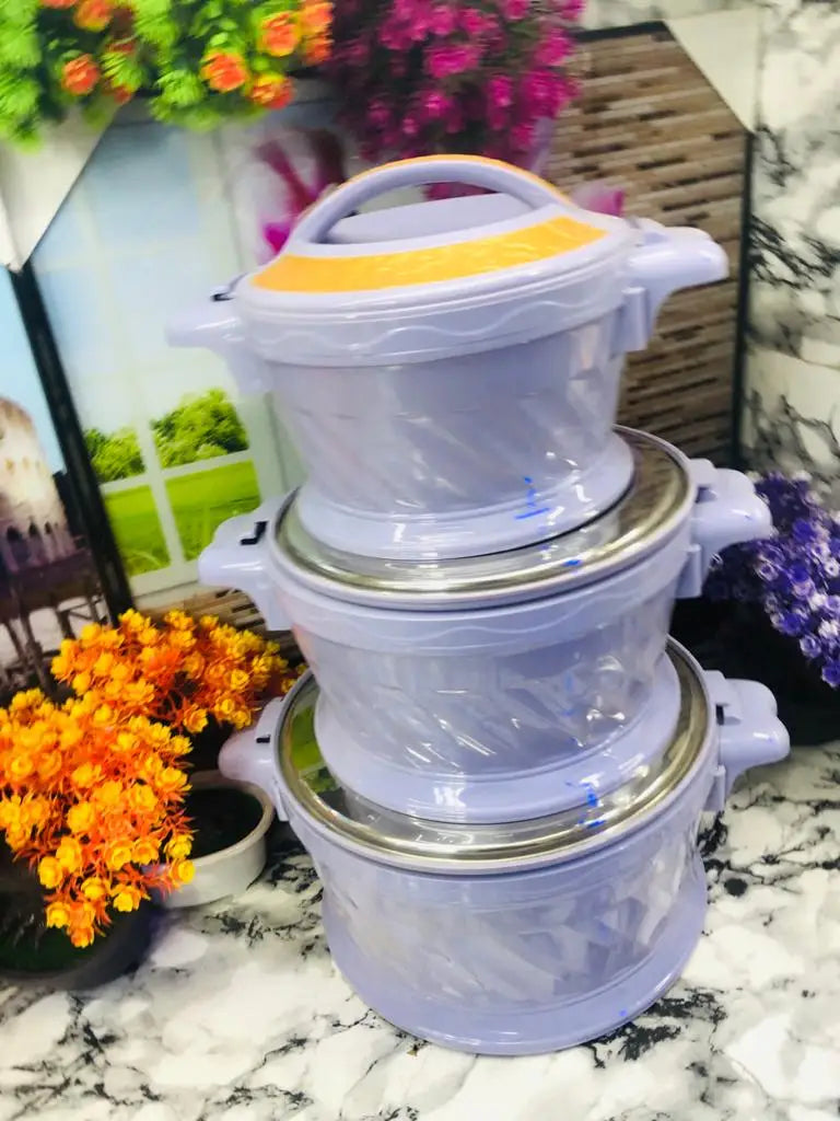 Portable Insulated Food Carrier Set Violet