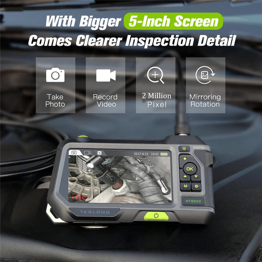 Dual Lens Digital Endoscope 5.5mm 1m Pipe Camera