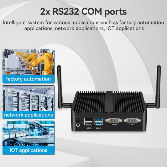 Industrial Barebone PC Dual LAN RS232-485 Expandable Design
