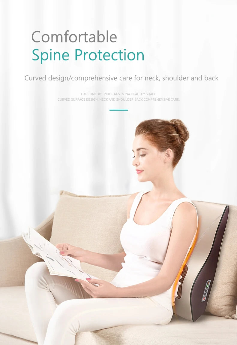 3-in-1 Portable Massage Pillow for Neck Back and Waist