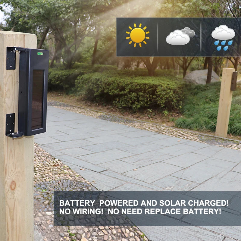 Smart Solar Beam Sensor Driveway Alert for Home Security