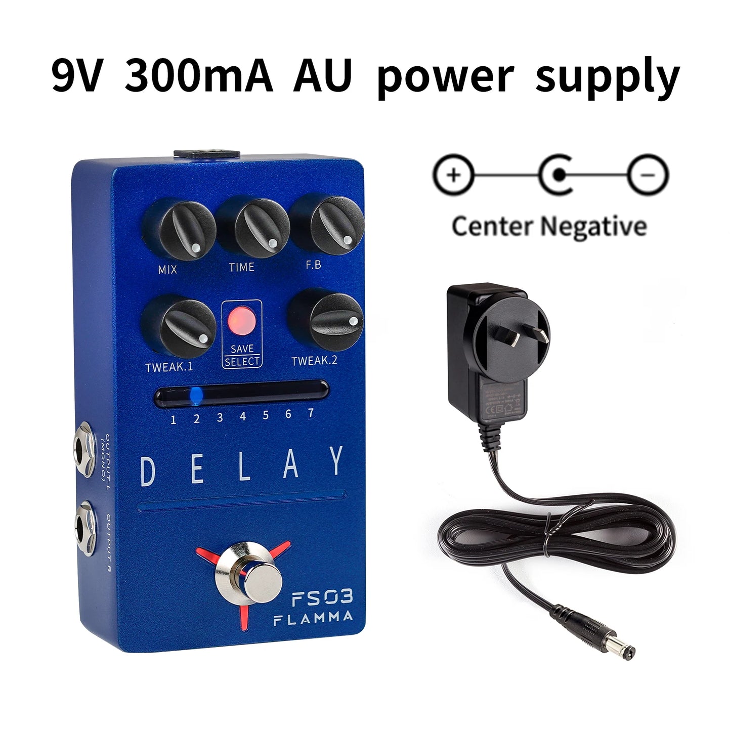 Guitar Delay Pedal FS03 with Looper and Tap Tempo