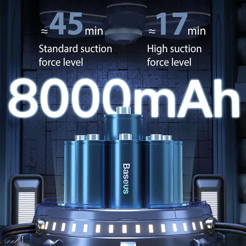 2-in-1 Cordless Car Vacuum Cleaner with Blowpipe & LED