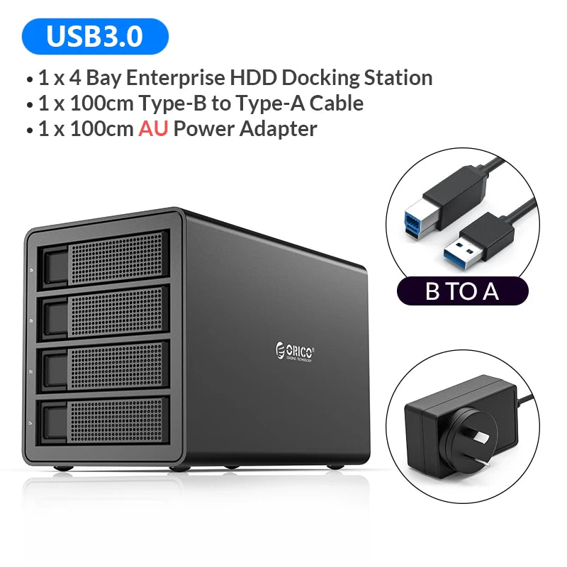 4 Bay Hard Drive Docking Station Fast Transfer