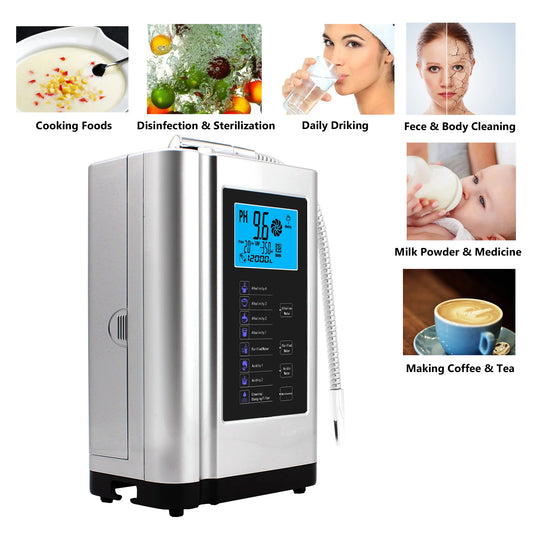 Blue Alkaline Water Ionizer Machine with pH Control