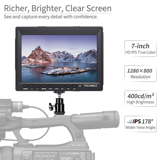 HD Camera Monitor Kit 7 Inch with NP750 Battery Pack