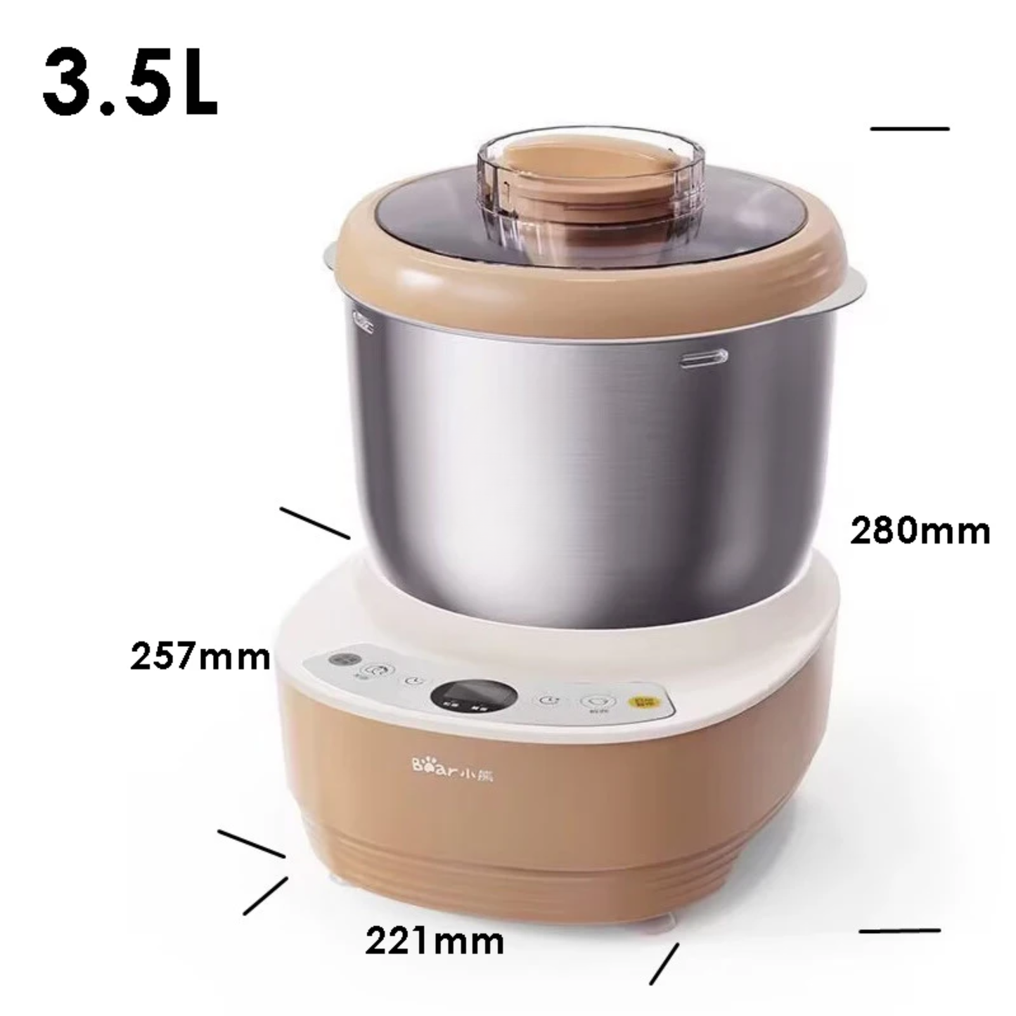 Electric Dough Maker 3.5L Bread and Flour Mixer