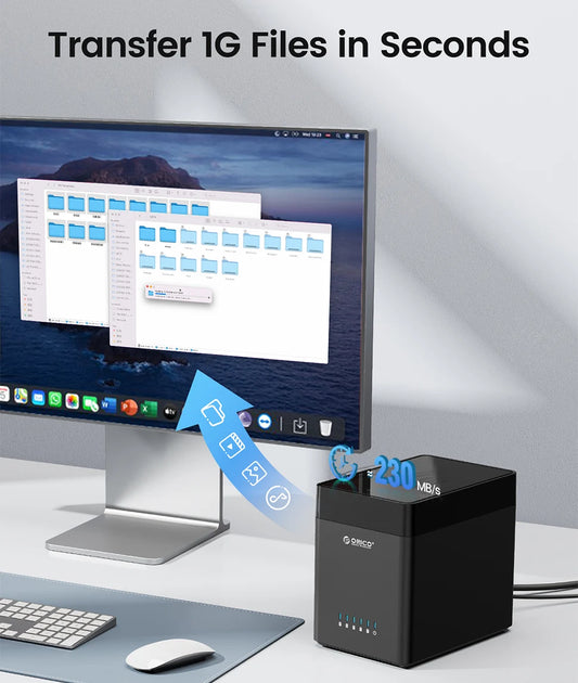 90TB USB C Hard Drive Docking Station for 3.5in HDDs
