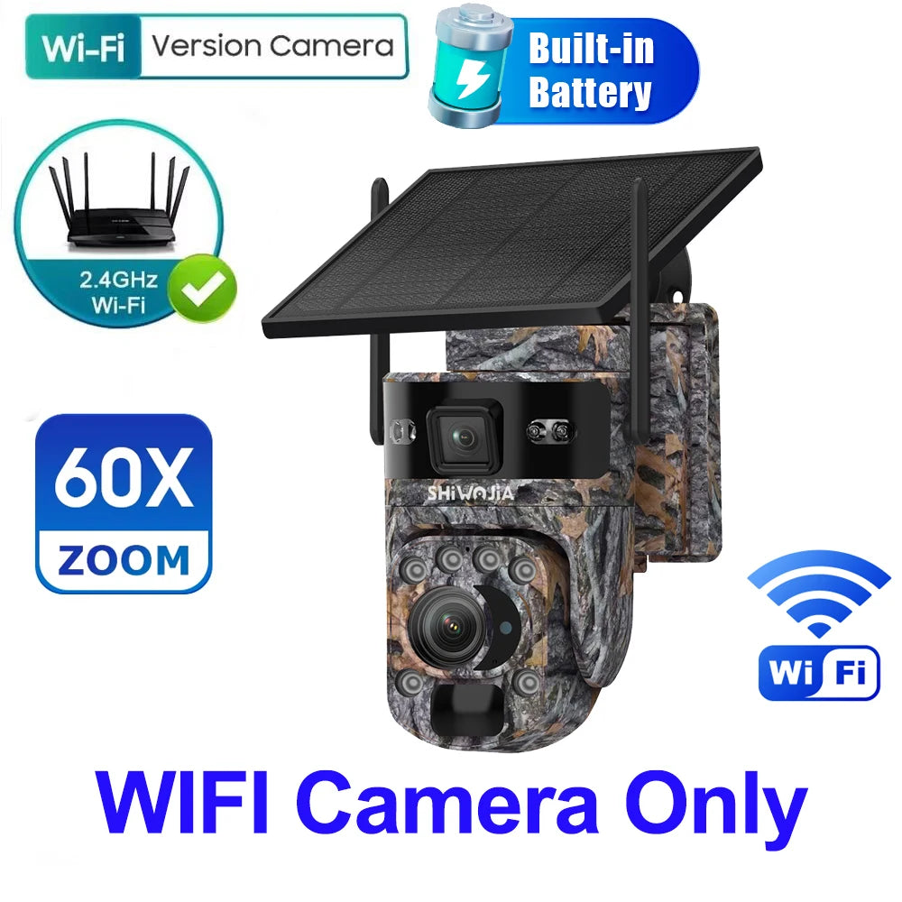 Wireless Solar Camera WiFi Motion Detection Night Vision