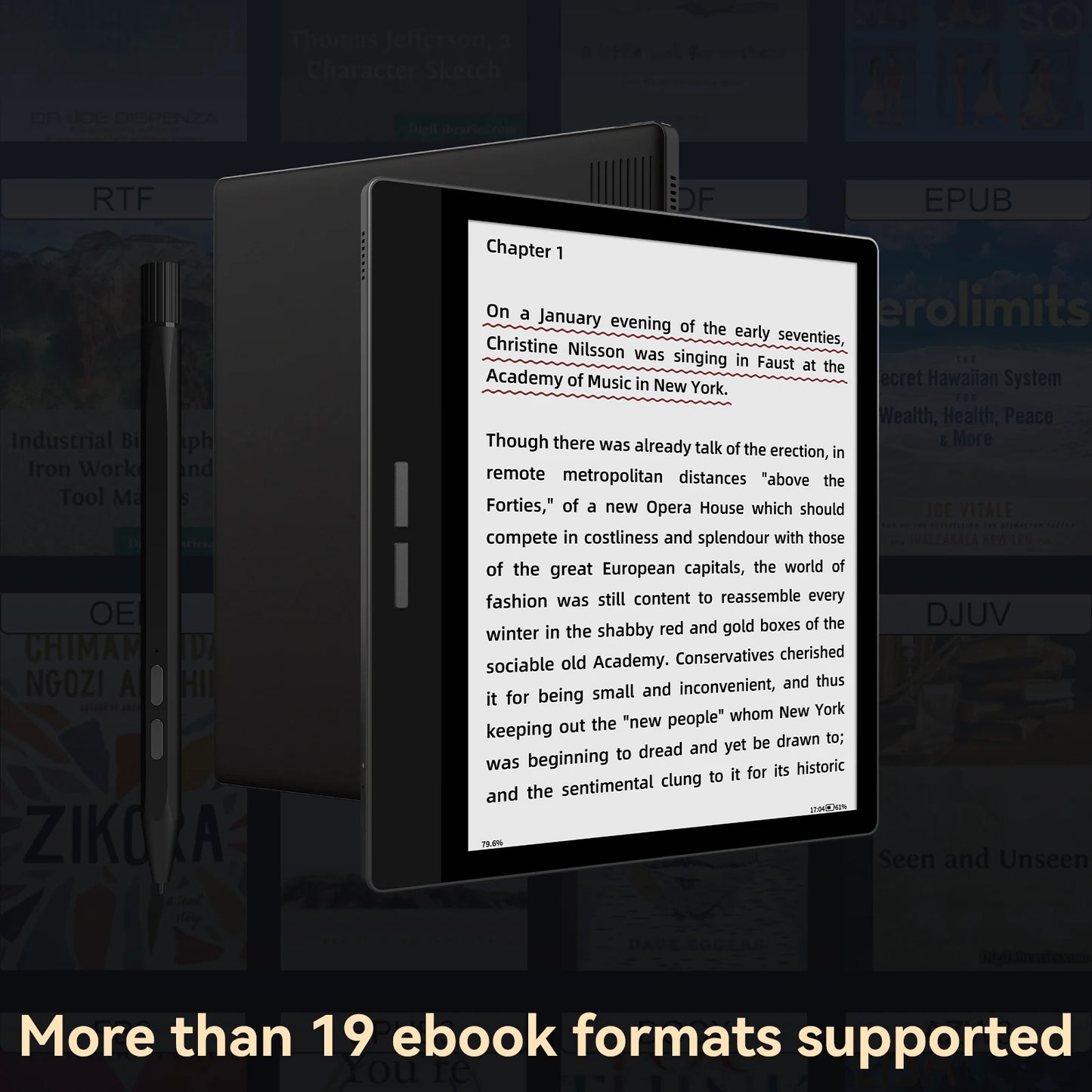 7 Inch Color E-Ink Ebook Reader Android 14 Google Play