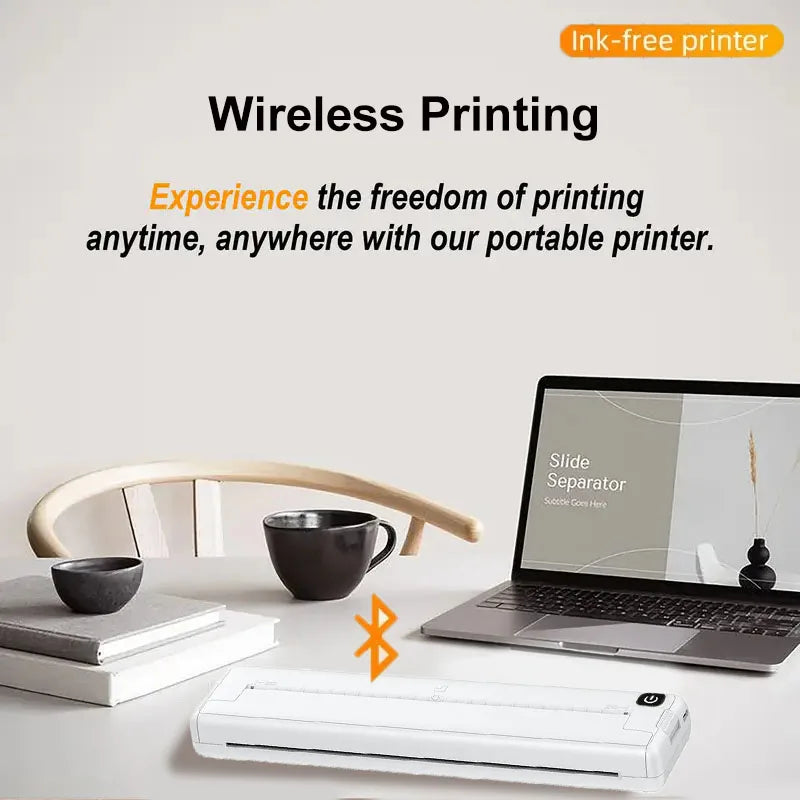 Portable A4 Thermal Printer Wireless Inkless Printing Machine