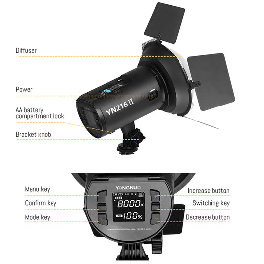 Portable Dimmable LED Video Light for Camera Shooting