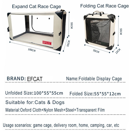 Professional Refreshing Blue Cat Competition Cage Foldable Design